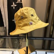 Burberry Badge Bucket Hat In Yellow
