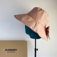 Burberry Bow Cotton Bucket Hat In Pink