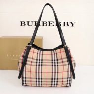 Burberry Canterbury Horseferry Check Tote In Black