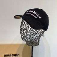 Burberry Monogram Motif Check Baseball Cap In Black