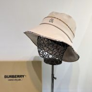 Burberry Check Trim Bucket Hat In Apricot