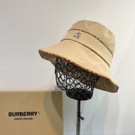 Burberry Check Trim Bucket Hat In Khaki