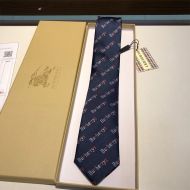 Burberry Classic Cut Logo Print Silk Tie In Blue