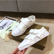 Burberry Cotton And Leather Men Webb Sneakers In White