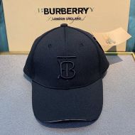 Burberry Embroidered Monogram Motif Baseball Cap In Black