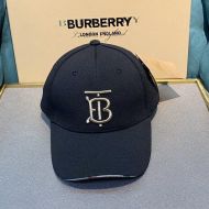 Burberry Embroidered Monogram Motif Baseball Cap In Black/Gold