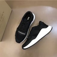 Burberry Leather And Mesh Men Sneakers In Black