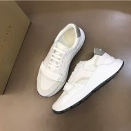 Burberry Leather And Mesh Men Sneakers In White