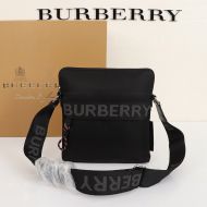 Burberry Logo Detail Crossbody Bag In Black