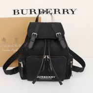 Burberry Medium Backpack In Logo Print ECONYL Black