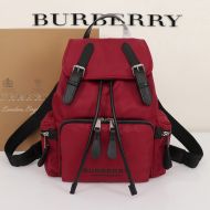 Burberry Medium Backpack In Logo Print ECONYL Burgundy