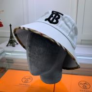 Burberry Monogram Motif Bucket Hat In White