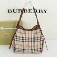 Burberry Novacek Pvc And Leather Shoulder Bag In Brown