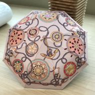 Burberry Print Folding Umbrella In Pink