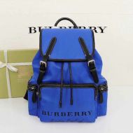 Burberry Rucksack Nylon And Leather In Blue