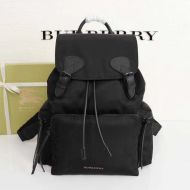 Burberry Rucksack Technical Nylon And Leather In Black