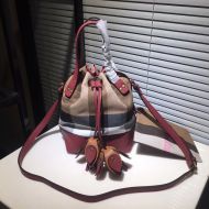 Burberry Small Heston Canvas And Leather Shoulder Bag In Burgundy