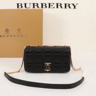 Burberry Small Quilted Lambskin Lola Bag In Black