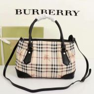 Burberry The Saddle Pvc And Leather Shoulder Bag In Black