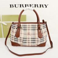 Burberry The Saddle Pvc And Leather Shoulder Bag In Brown