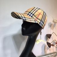 Burberry Vintage Check Baseball Cap In Yellow
