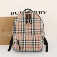 Burberry Vintage Check Nylon Backpack In Beige