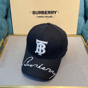 Burberry Calligraphy Monogram Motif Baseball Cap In Black