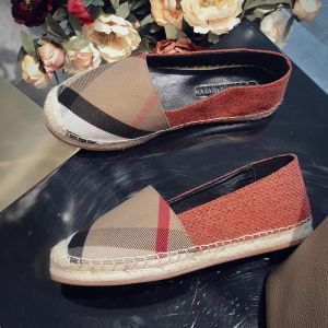 Burberry Check Women Espadrilles In Red