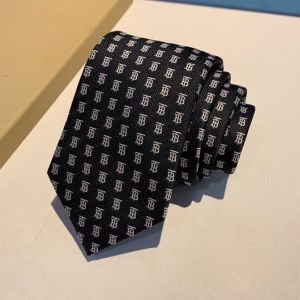 Burberry Classic Cut Monogram Print Silk Jacquard Tie In Black