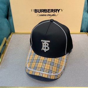 Burberry Embellished Cotton Baseball Cap In Black