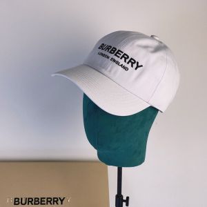 Burberry Embroidered Logo Baseball Cap In White
