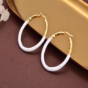 Burberry Gold-plated Oval Earrings