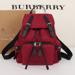Burberry Medium Backpack In Logo Print ECONYL Burgundy