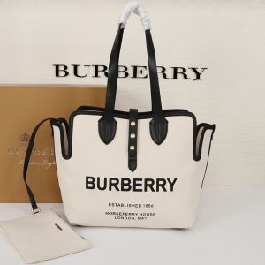 Burberry Medium Soft Cotton Canvas Belt Bag In Black